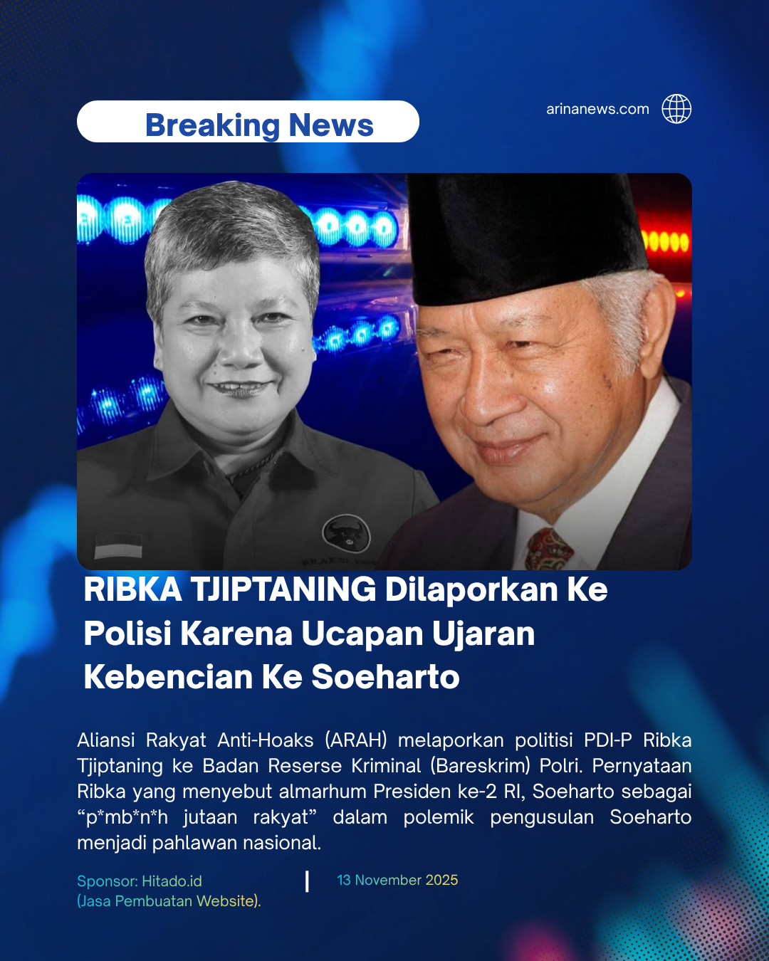 Ribka Tjiptaning Resmi Dilaporkan Ke Polisi Karena Ucapan Ujaran Kebencian Ke Soeharto
