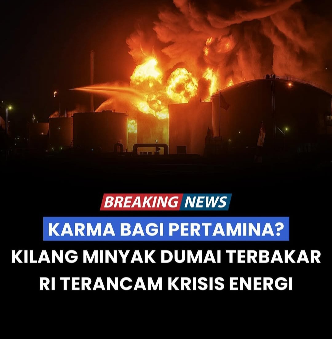 Kebakaran Kilang Minyak Pertamina Dumai Riau